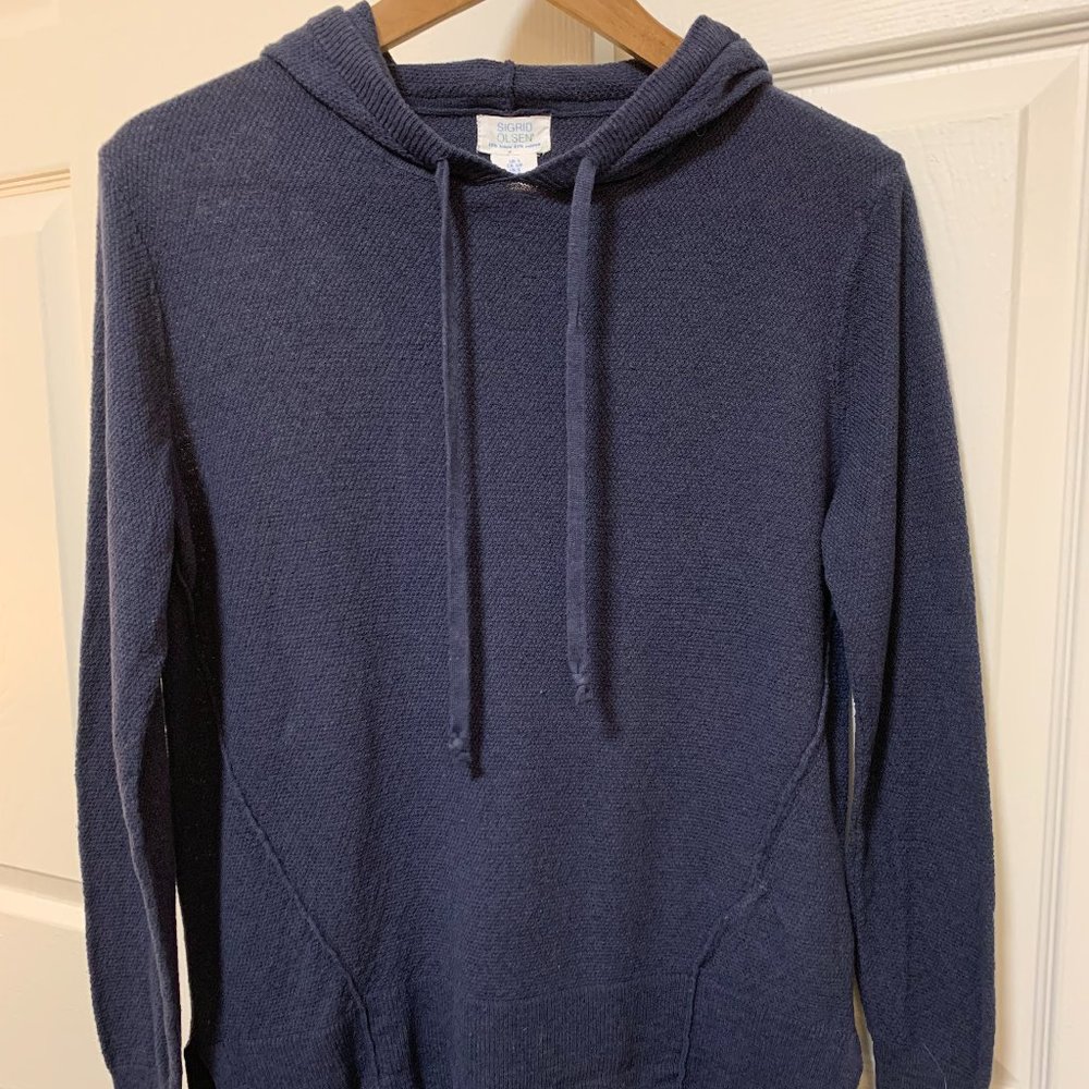 Sigrid Olsen Linen Hoodie Sweater